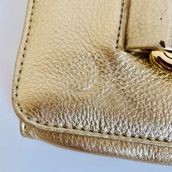 MICHAEL KORS GOLD CLUTCH BAG - Picture 12 of 14
